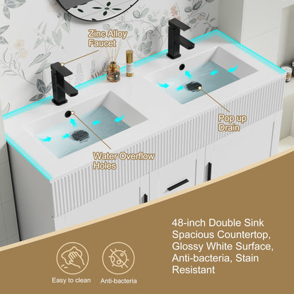 Mobile bagno Wavy Line 30/36/48 con lavabo e rubinetto