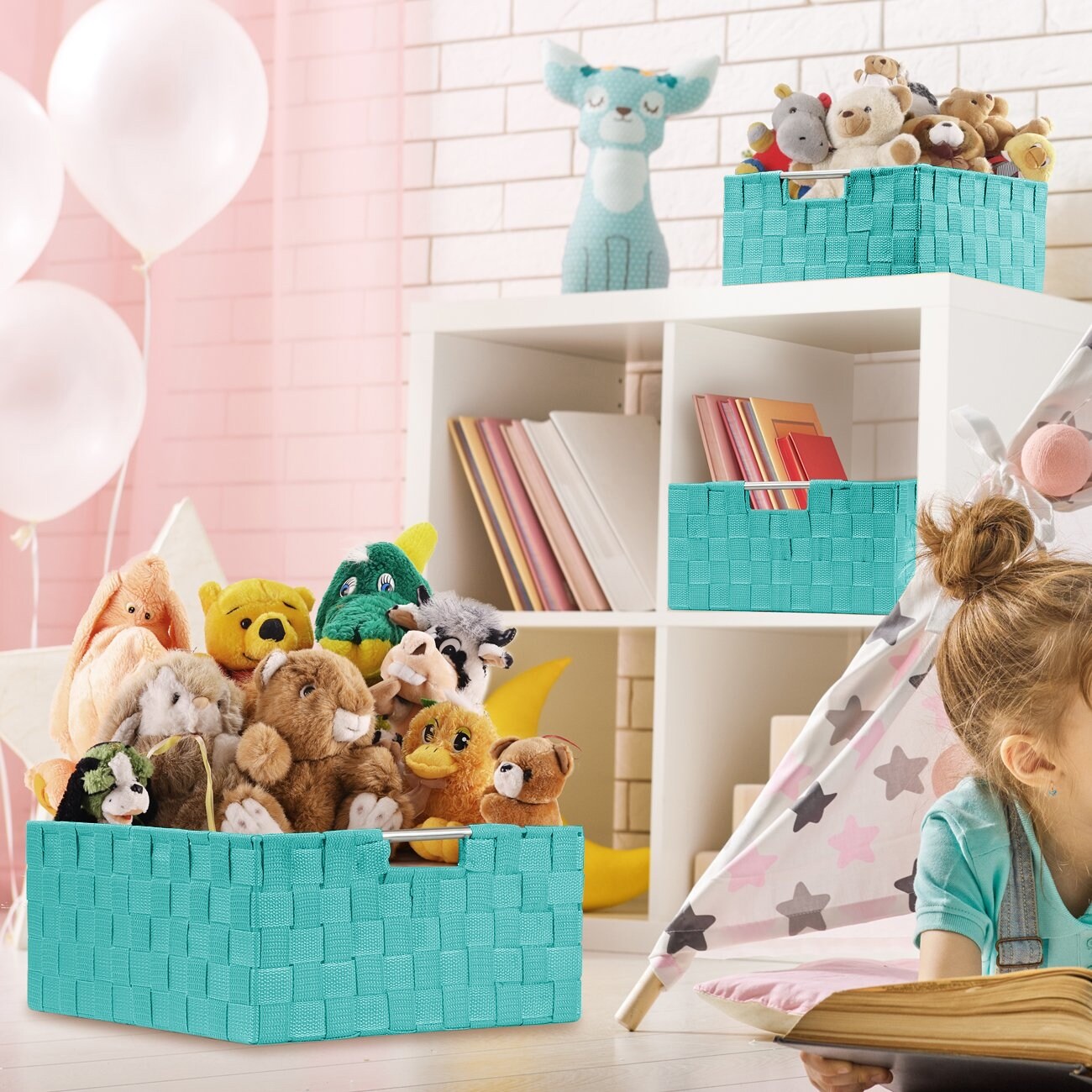 Set di cestini intrecciati da 7 pezzi