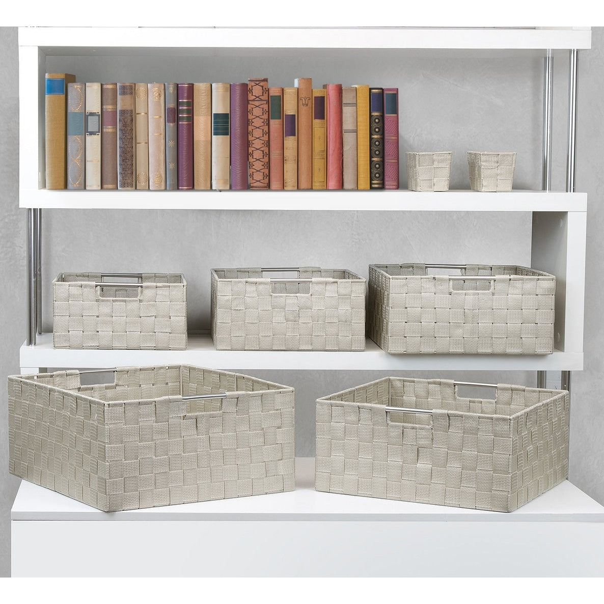 Set di cestini intrecciati da 7 pezzi