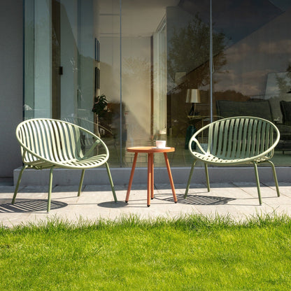 Set di mobili da giardino Werph da 3 pezzi, mobili da esterno con tavolo da bistrot e sedie da giardino, set da 2