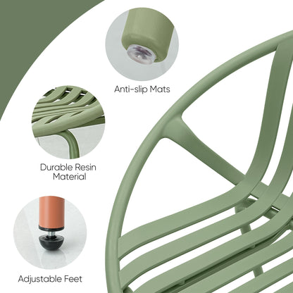 Set di mobili da giardino Werph da 3 pezzi, mobili da esterno con tavolo da bistrot e sedie da giardino, set da 2