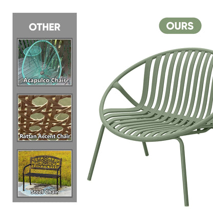 Set di mobili da giardino Werph da 3 pezzi, mobili da esterno con tavolo da bistrot e sedie da giardino, set da 2