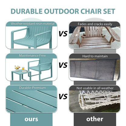 Set di mobili da giardino Werph per 4 persone, tavolo e sedie da giardino