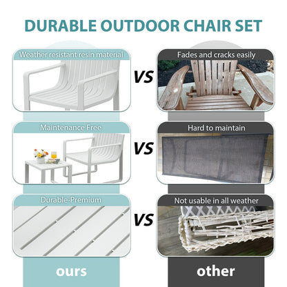 Set di mobili da giardino Werph per 4 persone, tavolo e sedie da giardino