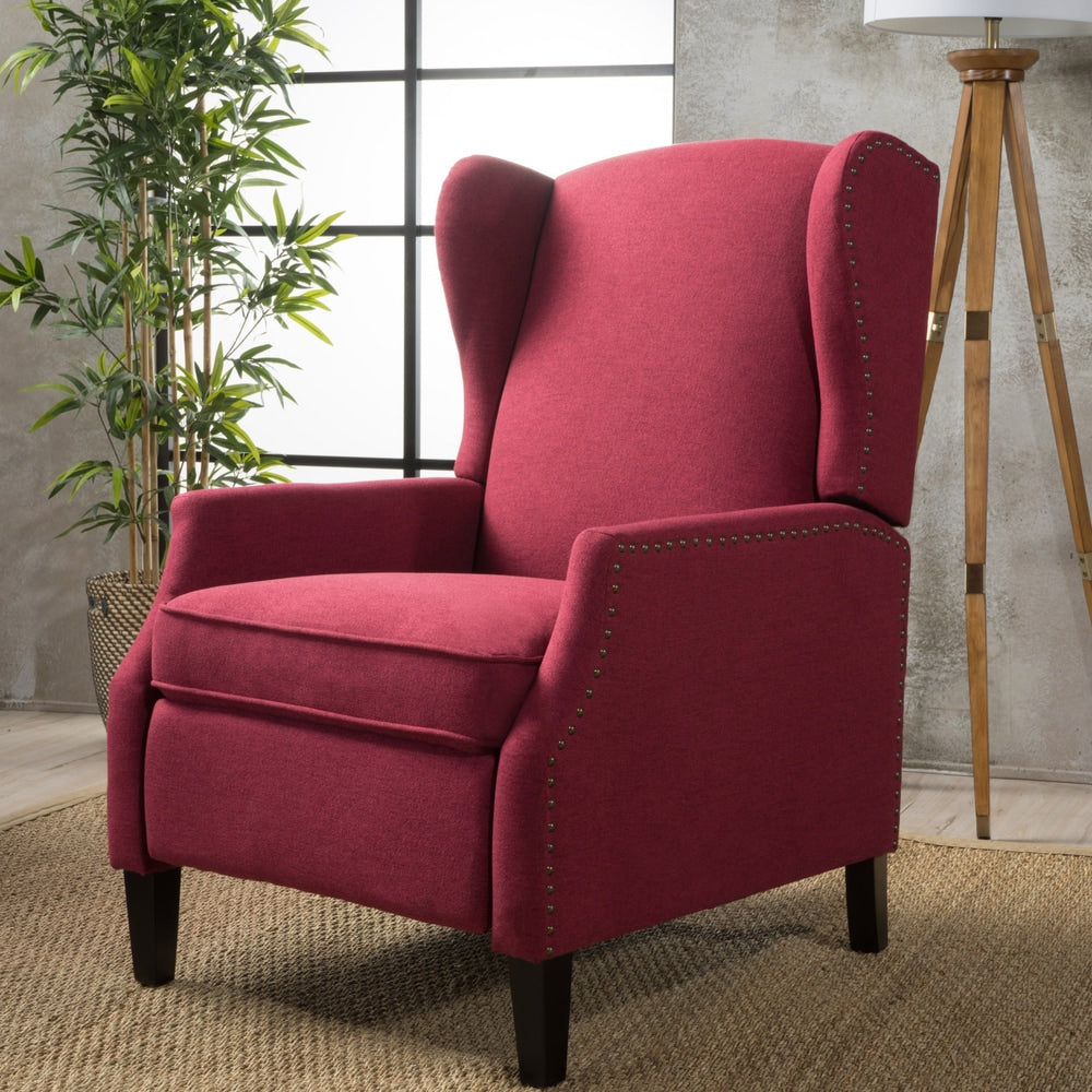 Poltrona reclinabile Wescott Wingback Pushback di Christopher Knight Home