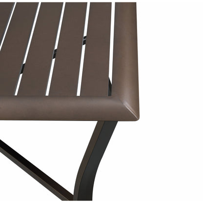 Set da pranzo girevole a dondolo Westin in alluminio e vimini da 5 pezzi