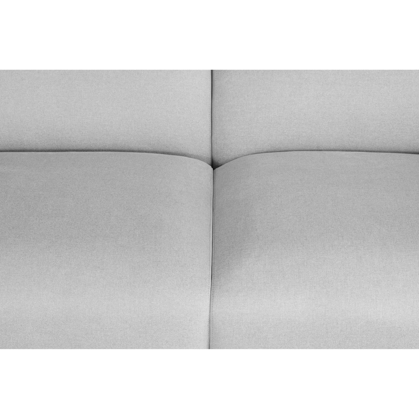 Set da conversazione imbottito Whisper con sedie modulari, braccioli agganciabili e pouf per soggiorno