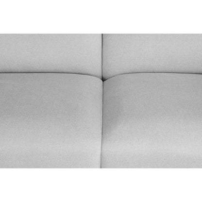 Set da conversazione imbottito Whisper con sedie modulari, braccioli agganciabili e pouf per soggiorno