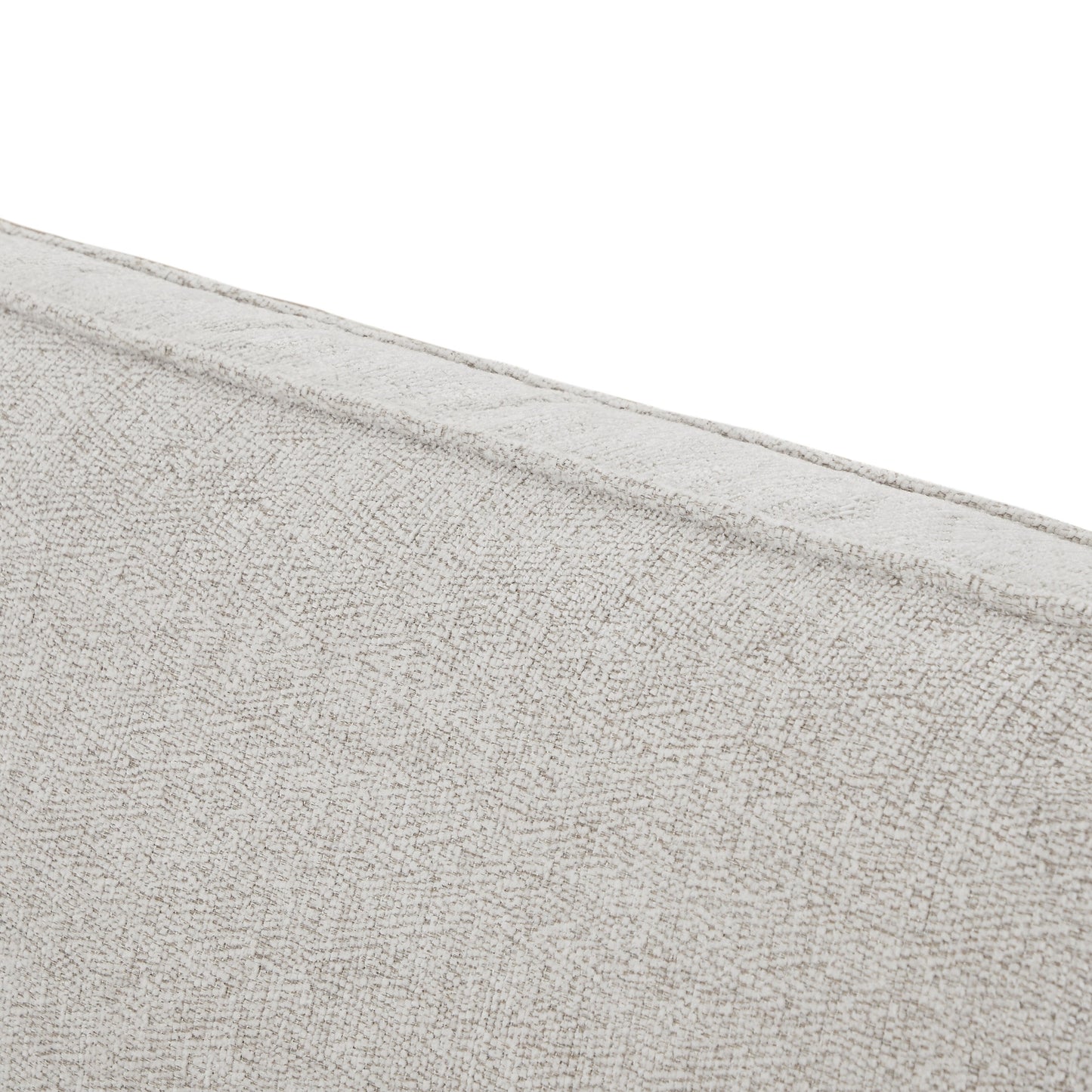 Divano imbottito in tessuto high-tech bianco 56.69 con 2 cuscini per soggiorno