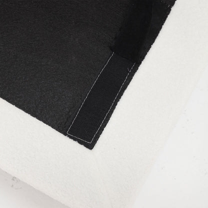 Divano a 2 posti in tessuto bianco da 96,46'' con comodo design imbottito, stile nuvola e piedini in plastica per il soggiorno