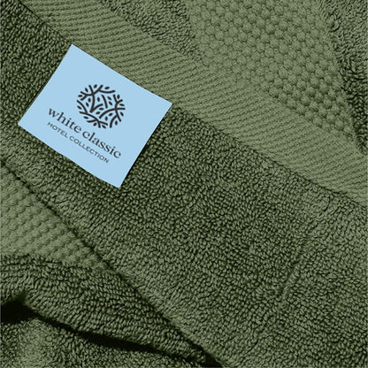 Asciugamano in cotone di lusso classico bianco 16x30 - Set di 6