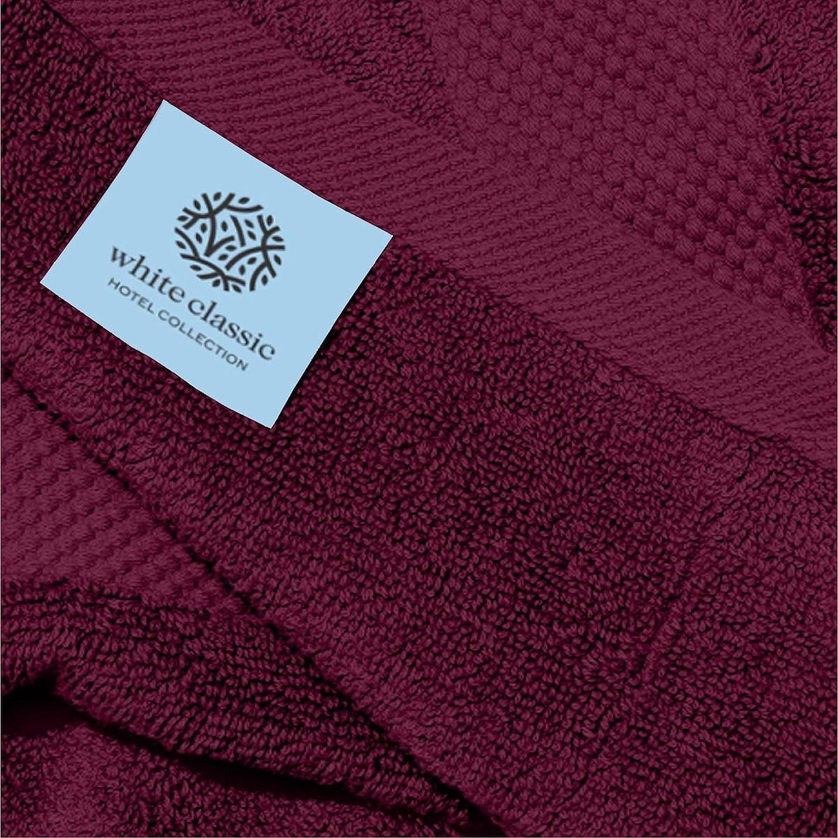 Asciugamano in cotone di lusso classico bianco 16x30 - Set di 6