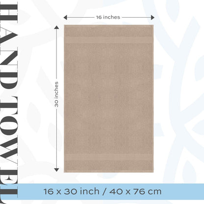 Asciugamano in cotone di lusso classico bianco 16x30 - Set di 6