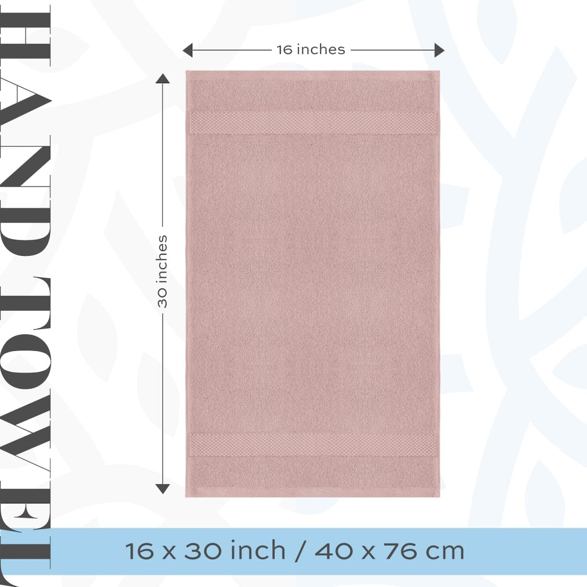 Asciugamano in cotone di lusso classico bianco 16x30 - Set di 6