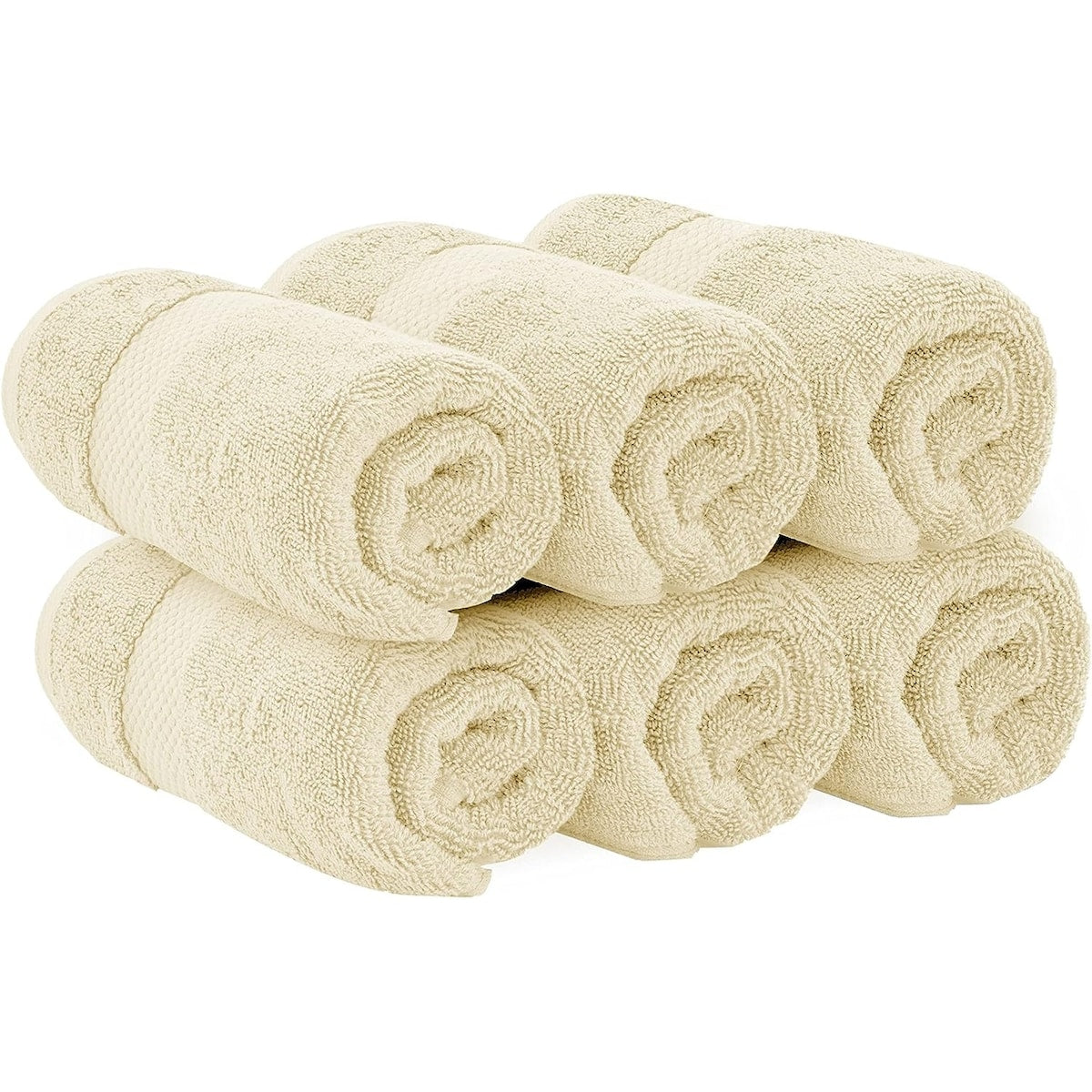 Asciugamano in cotone di lusso classico bianco 16x30 - Set di 6