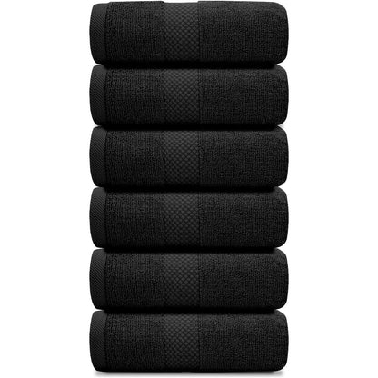 Asciugamano in cotone di lusso classico bianco 16x30 - Set di 6