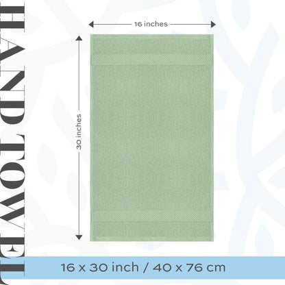 Asciugamano in cotone di lusso classico bianco 16x30 - Set di 6