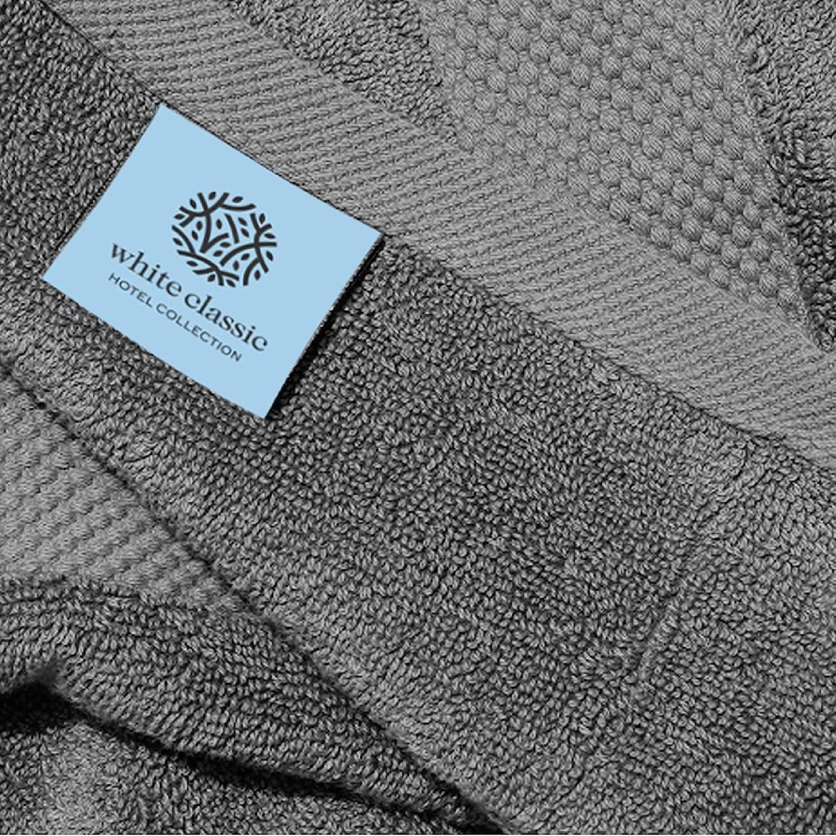 Asciugamano in cotone di lusso classico bianco 16x30 - Set di 6