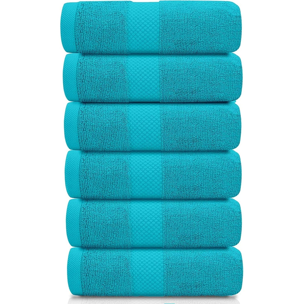 Asciugamano in cotone di lusso classico bianco 16x30 - Set di 6