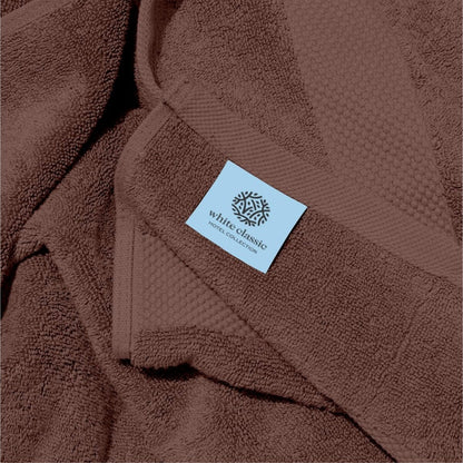 Asciugamano da bagno oversize in cotone di lusso classico bianco 35x70 - Set di 2