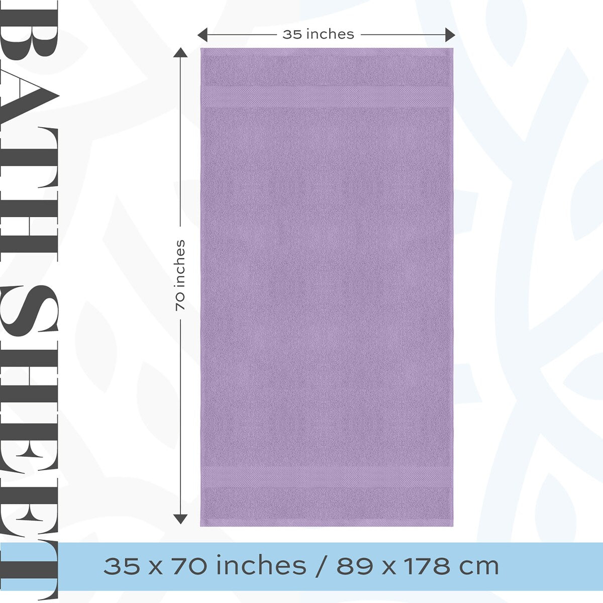 Asciugamano da bagno oversize in cotone di lusso classico bianco 35x70 - Set di 2