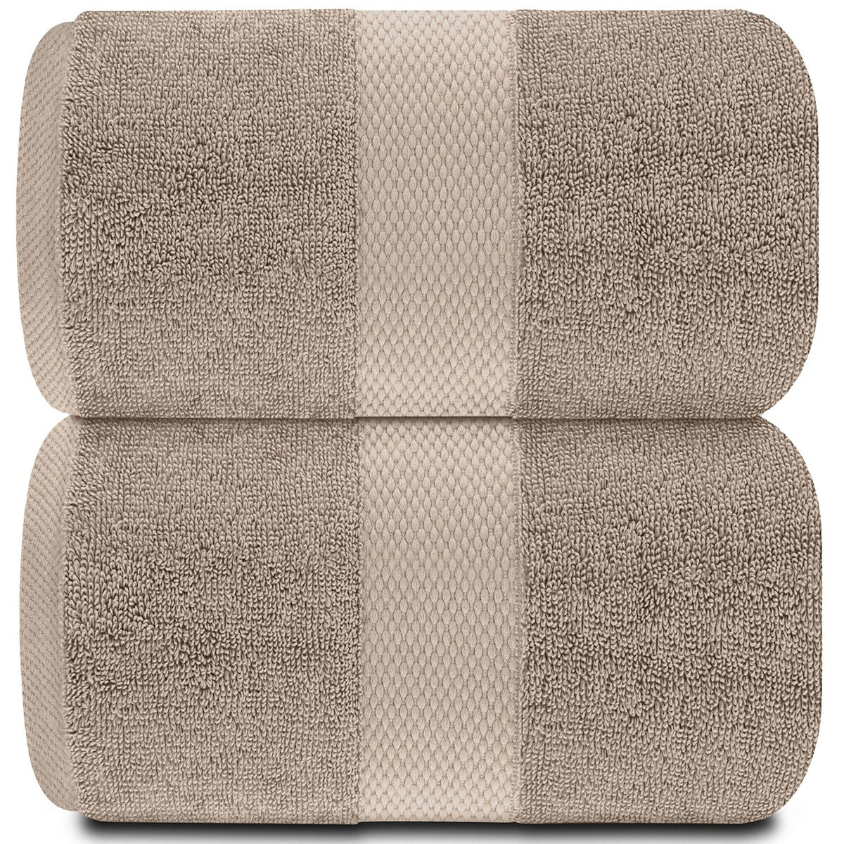 Asciugamano da bagno oversize in cotone di lusso classico bianco 35x70 - Set di 2