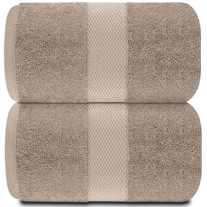 Asciugamano da bagno oversize in cotone di lusso classico bianco 35x70 - Set di 2