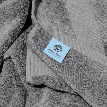 Asciugamano da bagno oversize in cotone di lusso classico bianco 35x70 - Set di 2