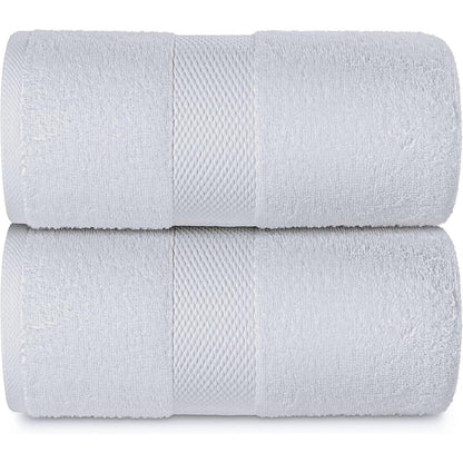 Asciugamano da bagno oversize in cotone di lusso classico bianco 35x70 - Set di 2