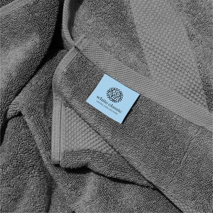 Asciugamano da bagno oversize in cotone di lusso classico bianco 35x70 - Set di 2