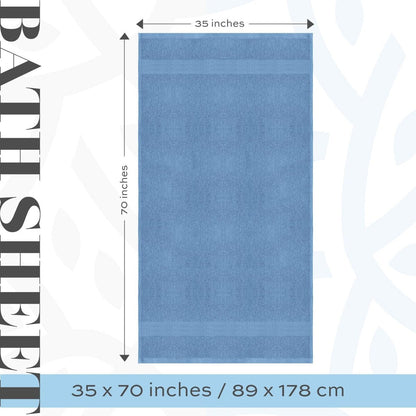 Asciugamano da bagno oversize in cotone di lusso classico bianco 35x70 - Set di 2