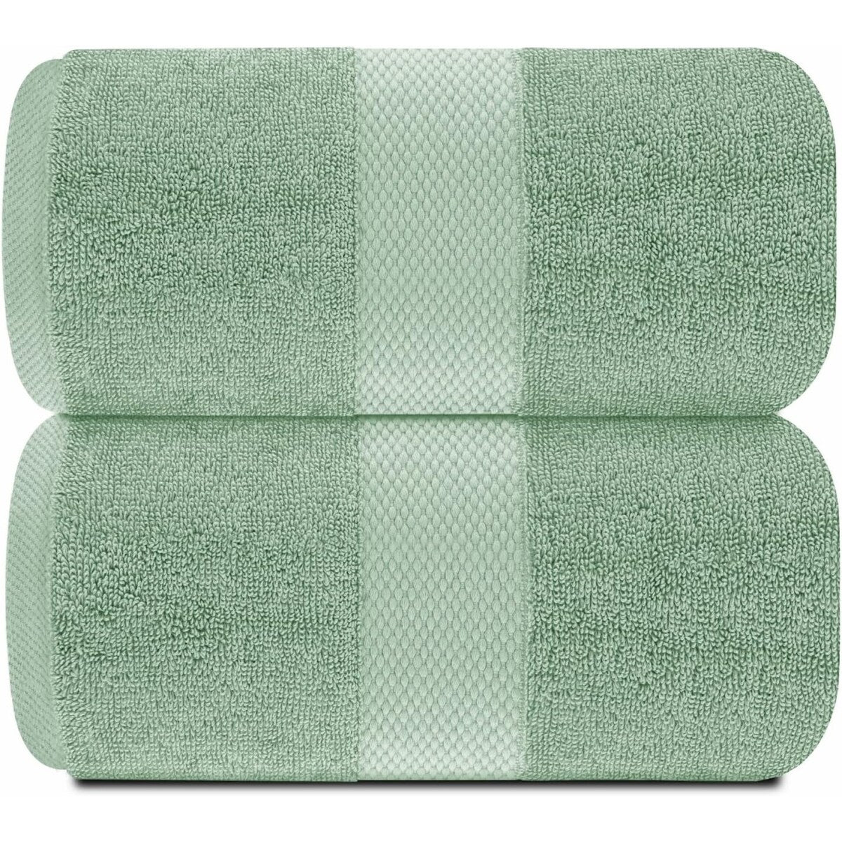 Asciugamano da bagno oversize in cotone di lusso classico bianco 35x70 - Set di 2