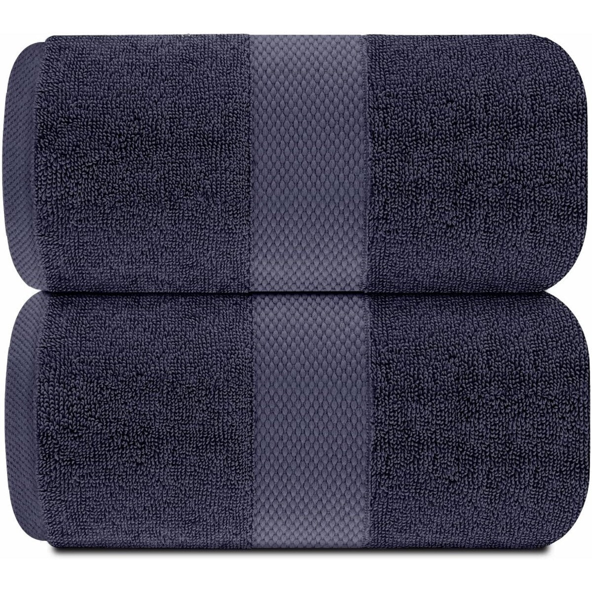 Asciugamano da bagno oversize in cotone di lusso classico bianco 35x70 - Set di 2