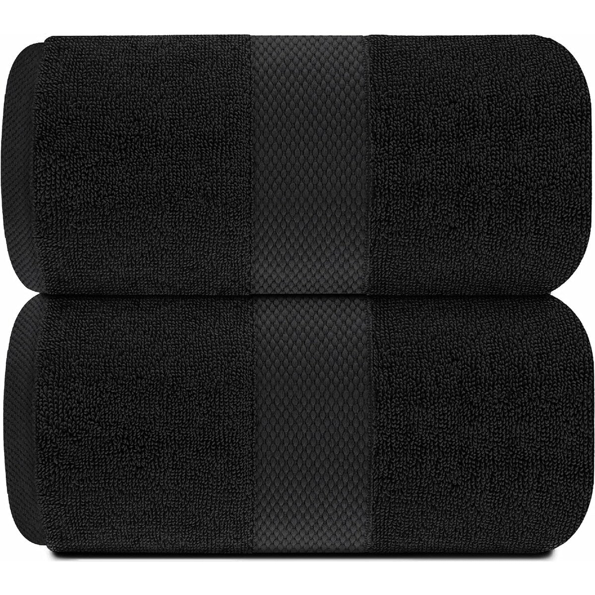 Asciugamano da bagno oversize in cotone di lusso classico bianco 35x70 - Set di 2