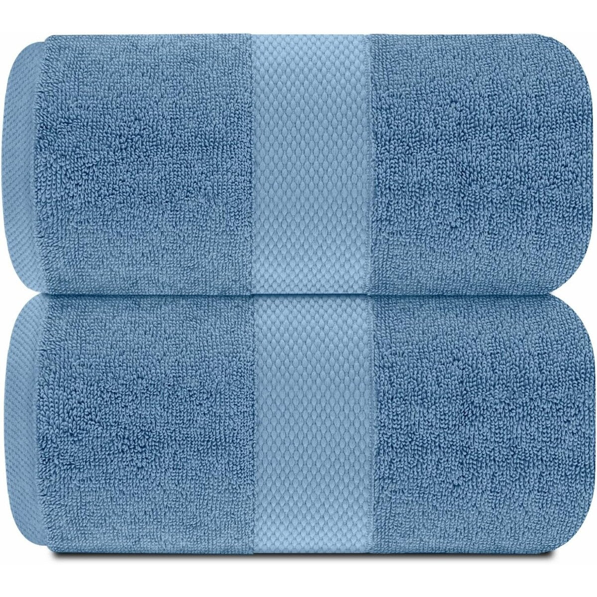 Asciugamano da bagno oversize in cotone di lusso classico bianco 35x70 - Set di 2