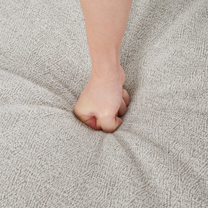 Divano imbottito in tessuto high-tech bianco con 2 cuscini