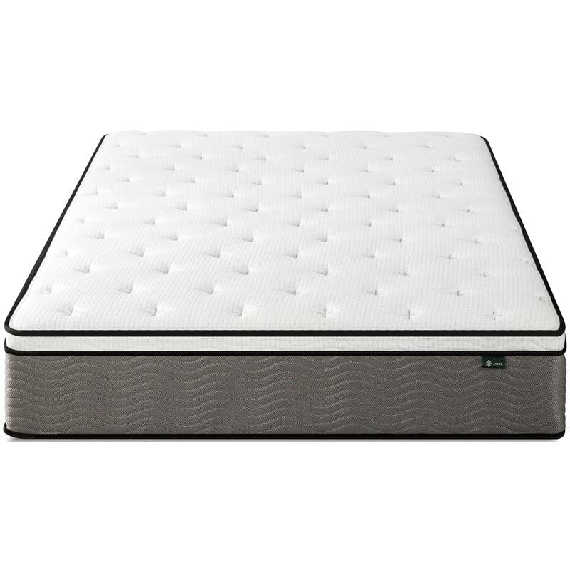 Materasso in memory foam bianco e grigio da 10 pollici