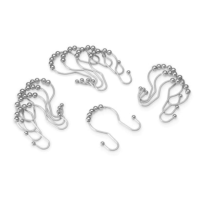 Ganci per doccia Whitmor antiruggine in acciaio inox bifacciali, set da 12 - Argento