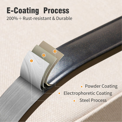 MAISON ARTS Set da esterno oversize da 6 pezzi con braciere - Divano a 3 posti, divano a 2 posti, sedie girevoli, pouf (beige)