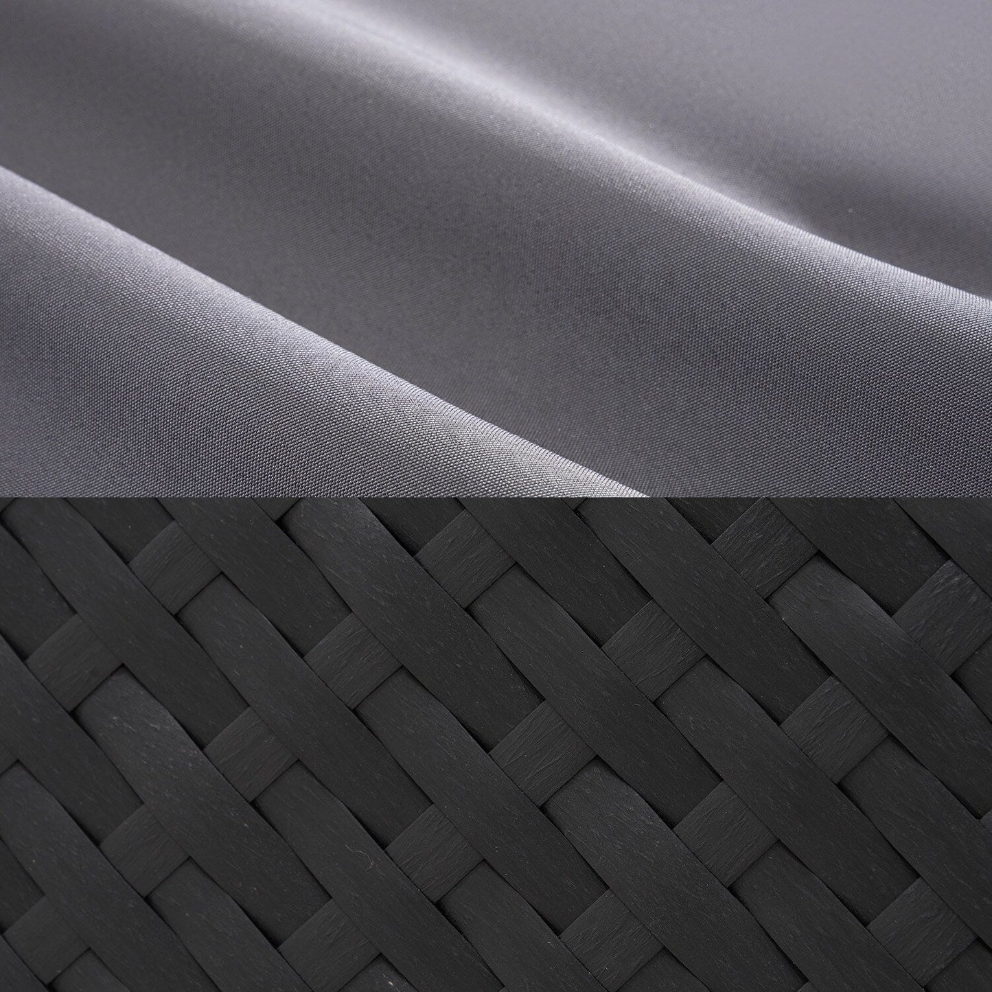 Set di divani componibili in vimini e rattan per patio