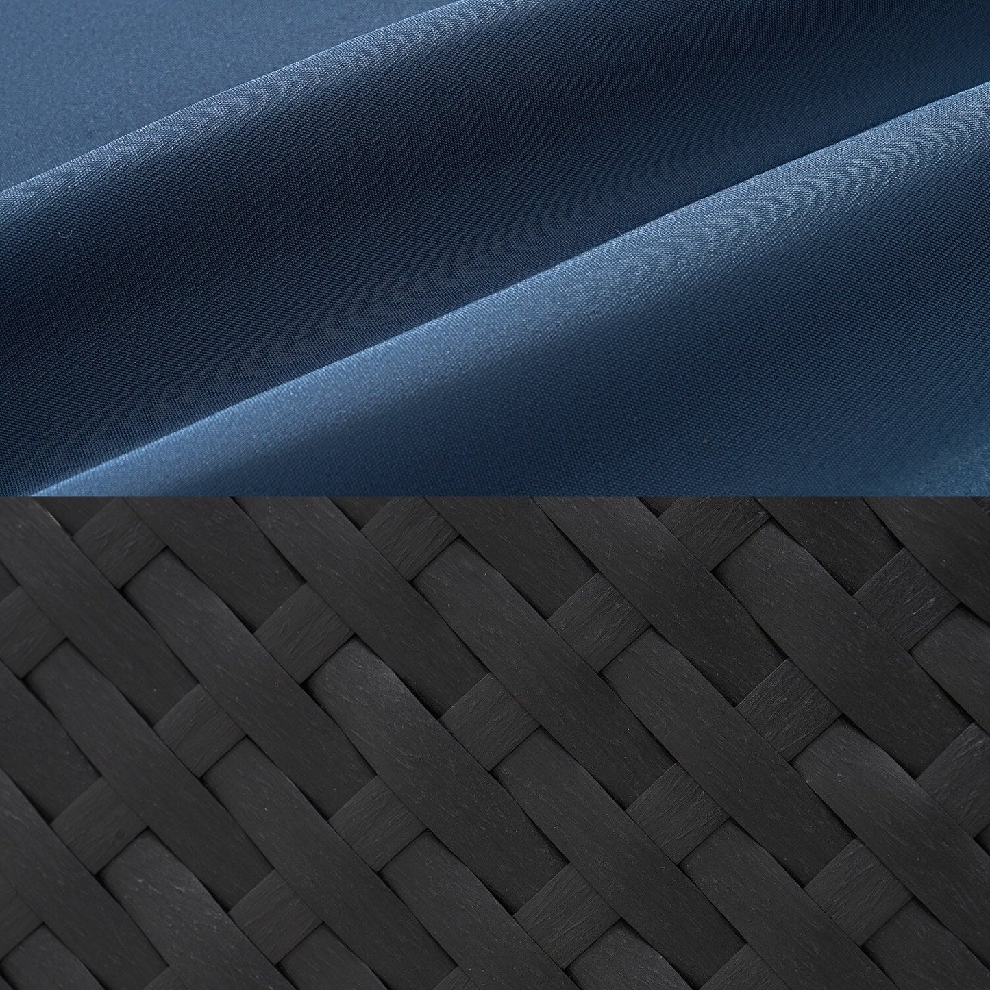 Set di divani componibili in vimini e rattan per patio