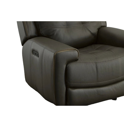 Poltrona reclinabile elettrica Wicklow in pelle con poggiatesta elettrico di Flexsteel