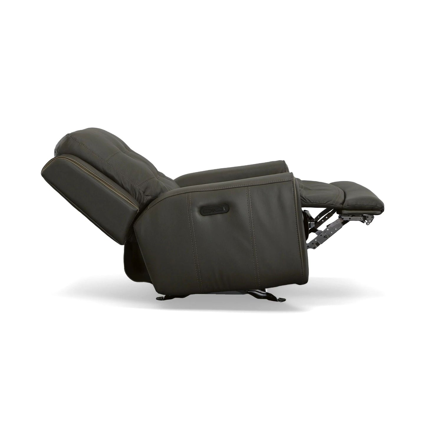 Poltrona reclinabile elettrica Wicklow in pelle con poggiatesta elettrico di Flexsteel