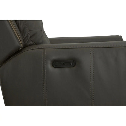 Poltrona reclinabile elettrica Wicklow in pelle con poggiatesta elettrico di Flexsteel