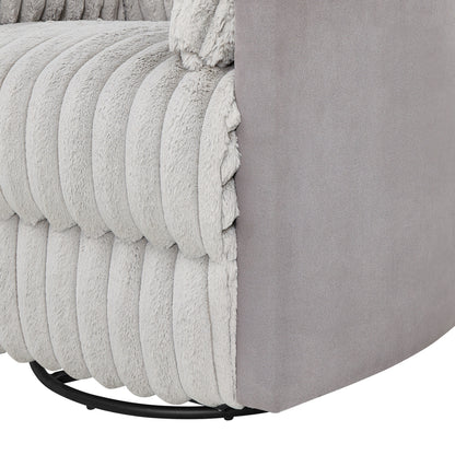 Poltrona reclinabile manuale con rivestimento in velluto a coste Wide Wale