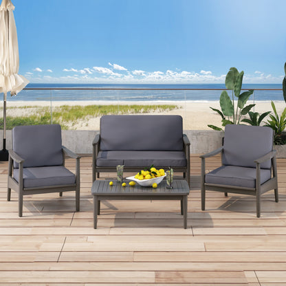 Set da salotto Willowbrook Outdoor in legno di acacia da 4 posti di Christopher Knight Home