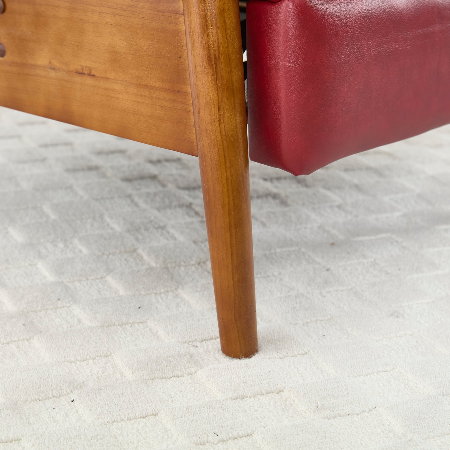 Poltrona chaise longue regolabile rosso vino 26.38