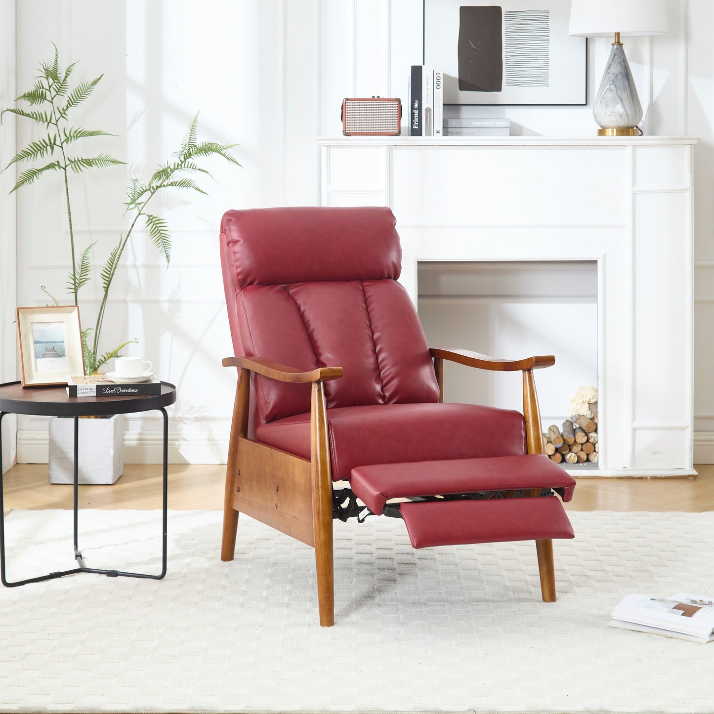 Poltrona chaise longue regolabile rosso vino 26.38