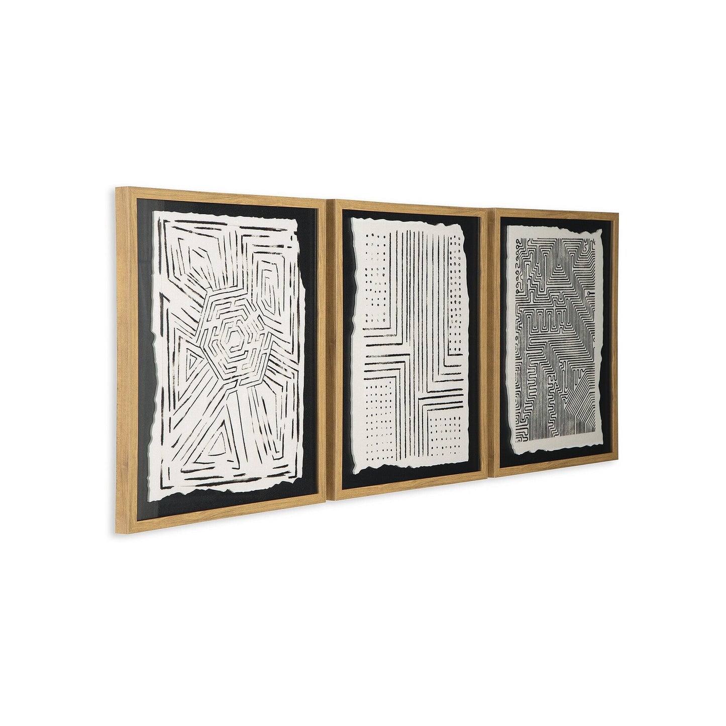 Wonderstow - Set di 3 decorazioni murali nere/beige