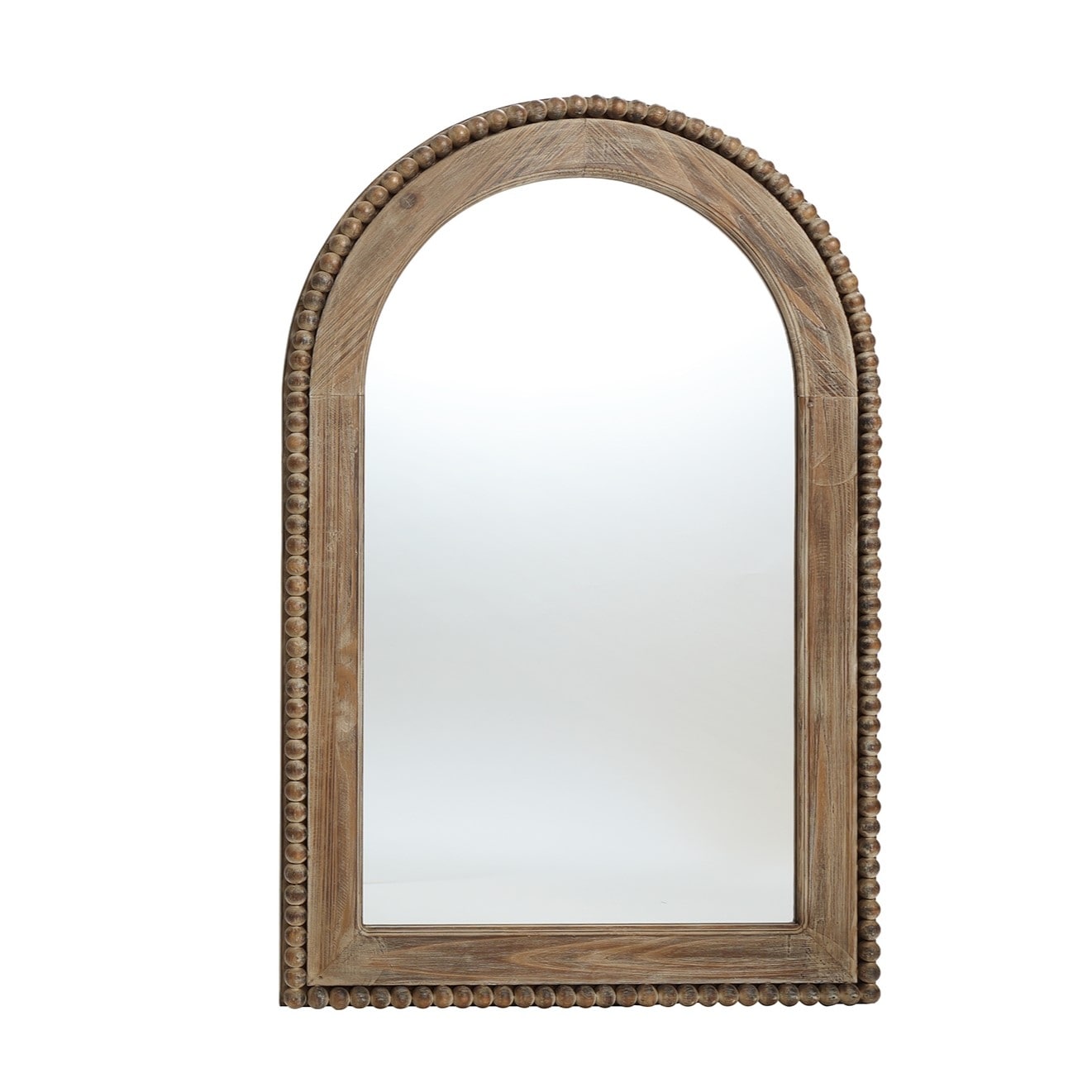 Specchio da parete con finestra ad arco e cornice in legno, specchio da parete per bagno - 39,25 A x 25,87 L x 1,5 P